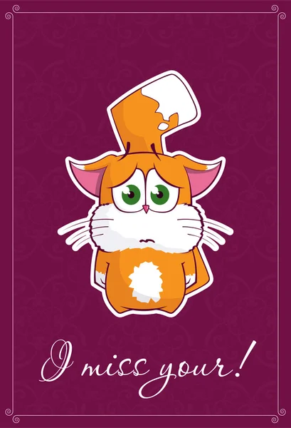 Cartoon personnage de chat . — Image vectorielle