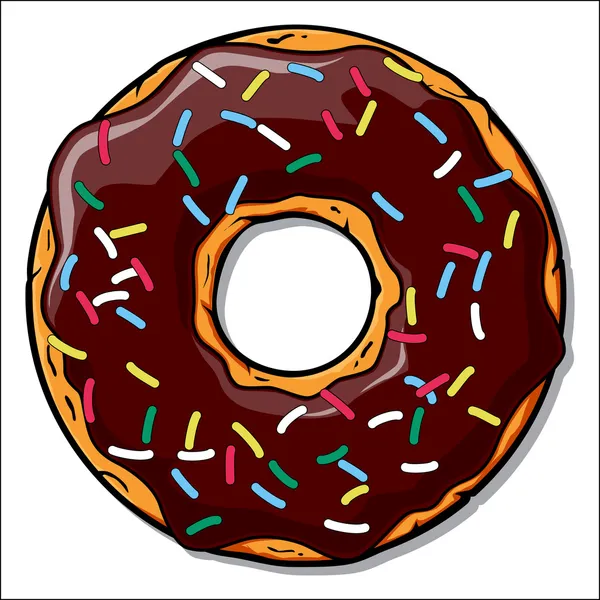 Illustration de donut de bande dessinée . Graphismes Vectoriels