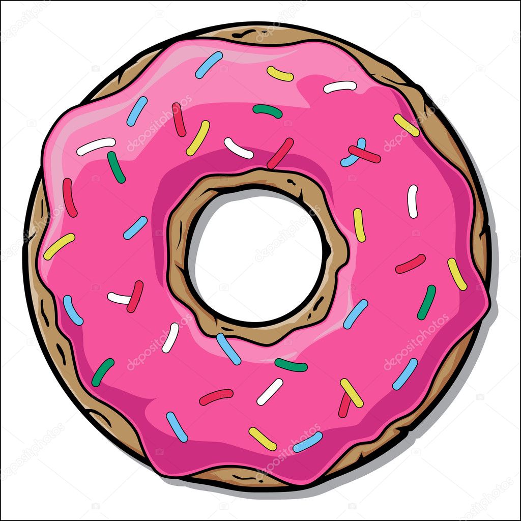 Cartoon donut illustration.