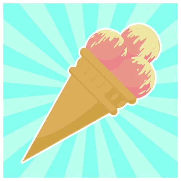 Vector icecream cone. — Stock Vector