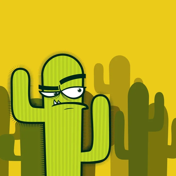 Un personnage de cactus. Vecteur — Image vectorielle
