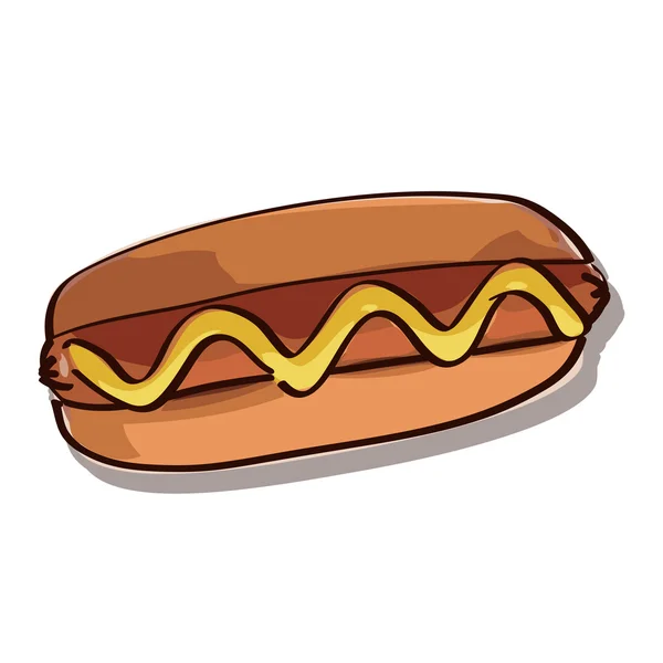 Illustration de hot dog. Vecteur — Image vectorielle