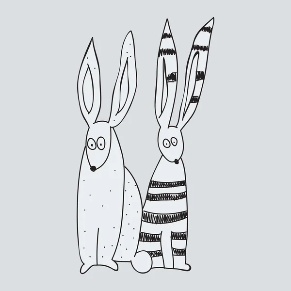 素描兔子图片. — 图库矢量图片