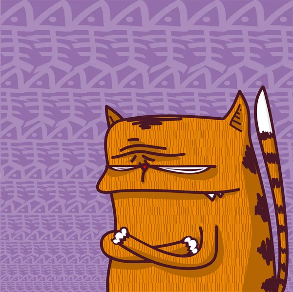 Personaje gato de dibujos animados — Vector de stock