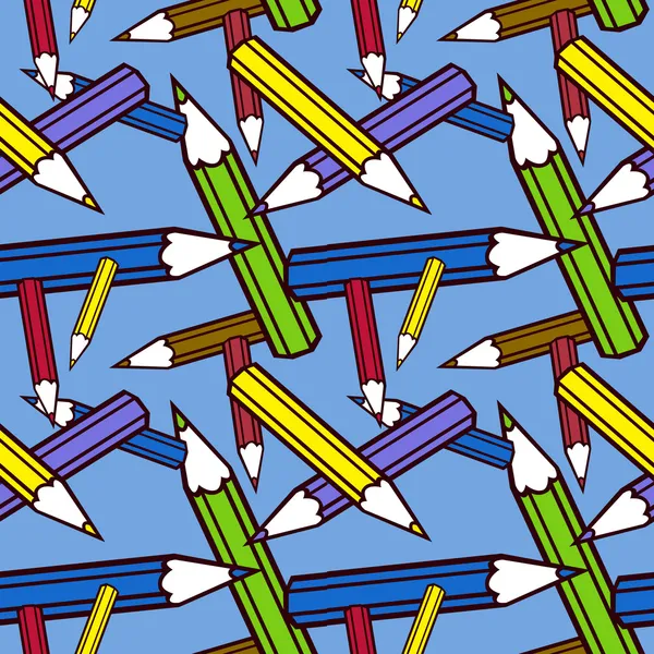 Renkli kalemler sorunsuz doku. — Stok Vektör