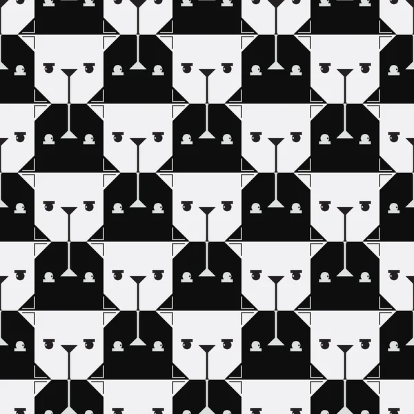 Dog head seamless pattern. — Stock Vector