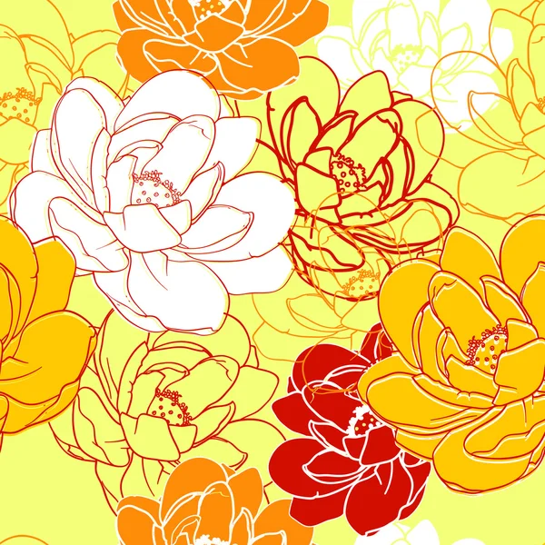 Textura sin costura floral . — Vector de stock