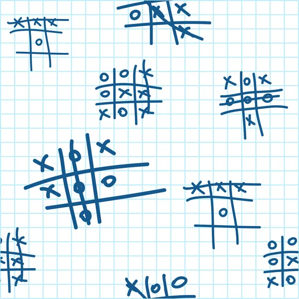 Naadloze textuur met tic-tac-toe. — Stockvector