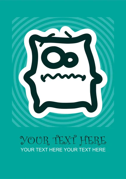 Monster greeting card — Stock Vector