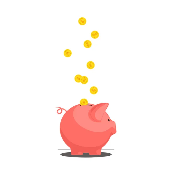 Piggy bank. Vector illustration. — Stock Vector
