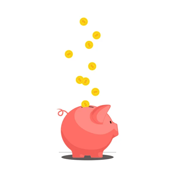 Piggy bank. Vector illustration. — Stock Vector