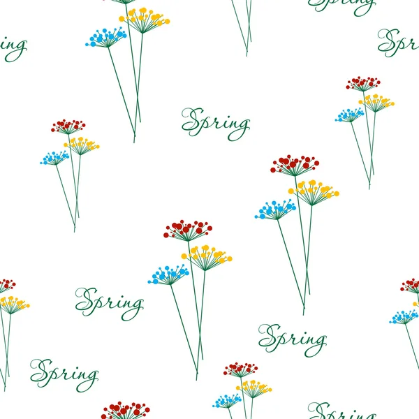 Floral naadloze textuur. — Stockvector