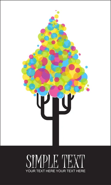 Abstract funky tree from balloons. — Stock Vector