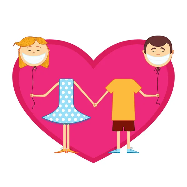 Boy and girl in love. — Stock Vector