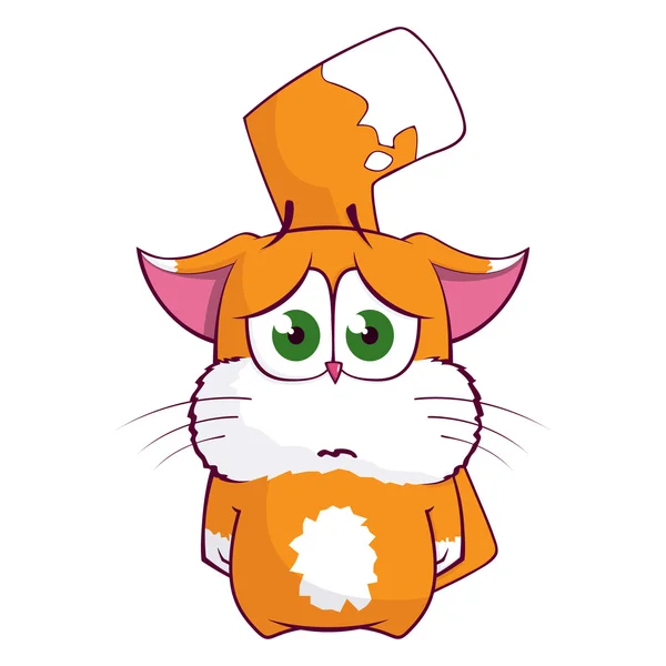 Cartoon cat character — Stock Vector