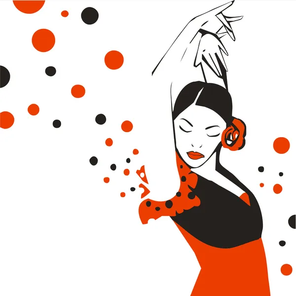 Flamenco dancer. — Stock Vector