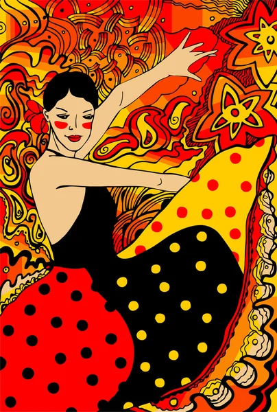 Flamencodanseres. — Stockvector