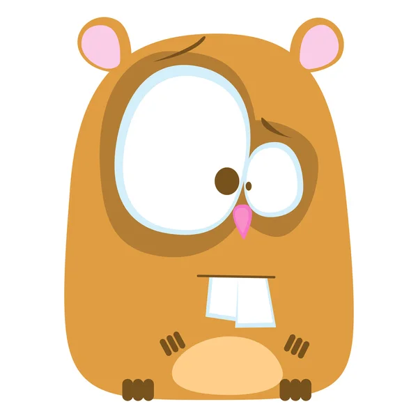 Cartoon hamster character. — Stock Vector