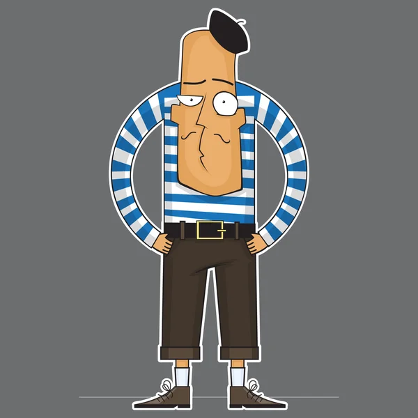 Cartoon Franse man vectorillustratie. — Stockvector