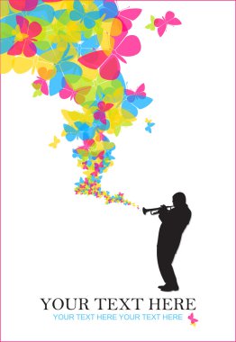 soyut jazzman vektör çizim. metin için yer.