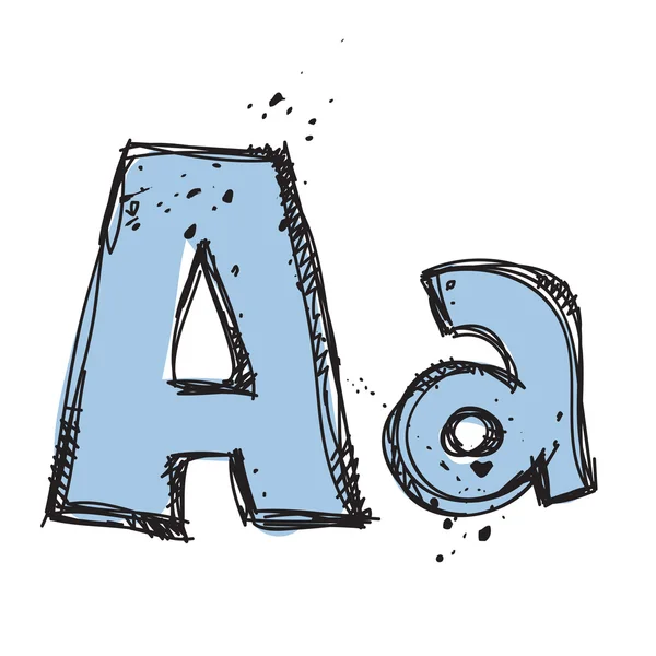 手工绘制的字母 a.矢量图 — 图库矢量图片