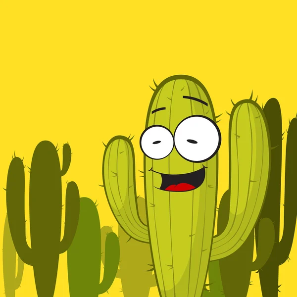 Carattere di cactus. Illustrazione vettoriale . — Vettoriale Stock