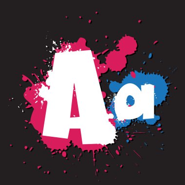 kirli harfi a. vektör çizim