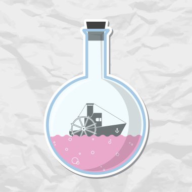 flask vapur ile tasarlamak vektör çizim.