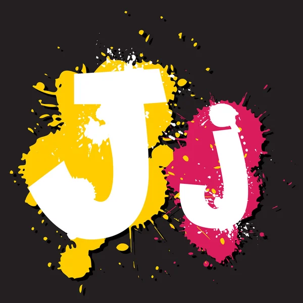 Dirty letter J. Vector illustration — Stock Vector