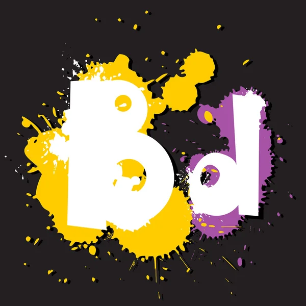 Dirty letter B. Vector illustration — Stock Vector