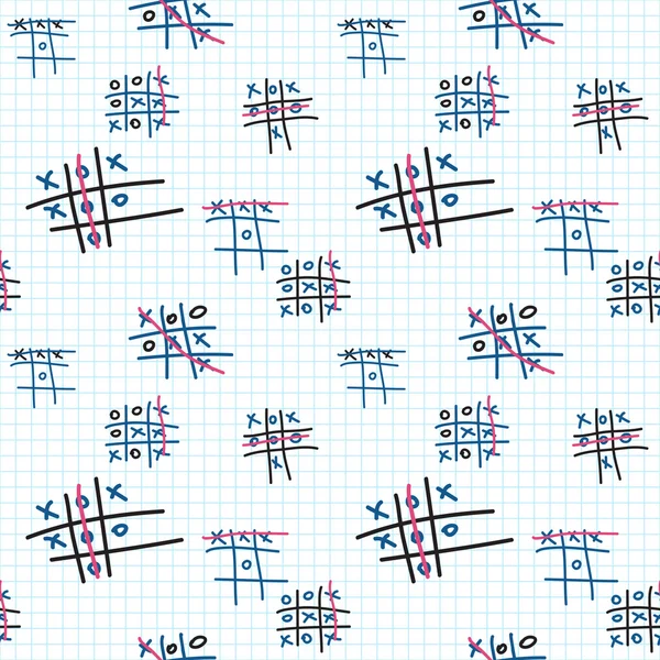 Textura sem costura com tic-tac-toe. Vetor . —  Vetores de Stock