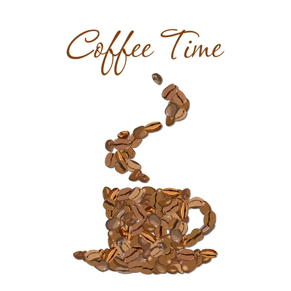 Illustrazione vettoriale di tazza con un piattino da caffè . — Vettoriale Stock