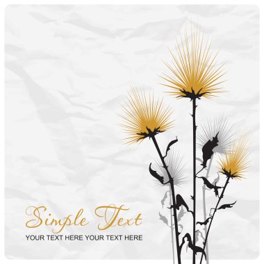 Metnin için yeri olan vektör çiçek arkaplanı.