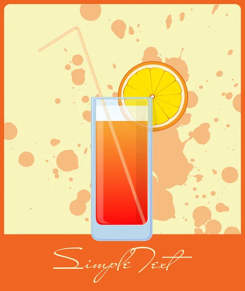 Colorful cocktails on a grunge-background. Vector illustrations. EPS 10 — Stock Vector