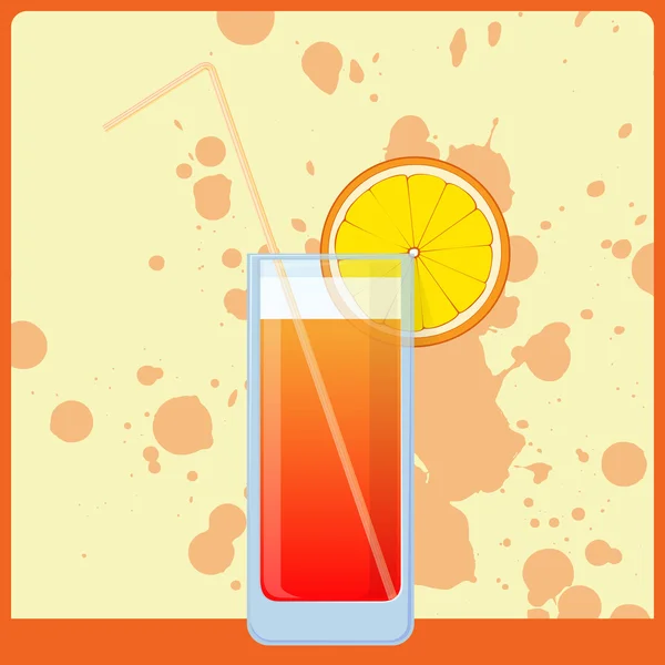 Colorful cocktails on a grunge-background. Vector illustrations. EPS 10 — Stock Vector