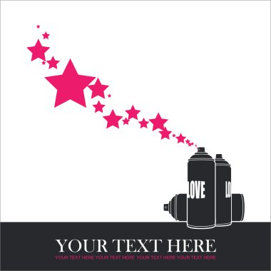 tasarlamak vektör çizim ile sprey ve yıldız.