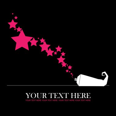 tasarlamak vektör çizim ile tüp ve yıldız.