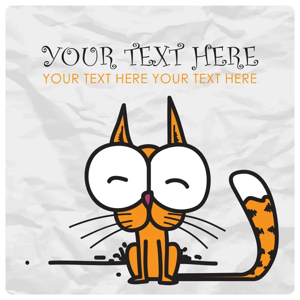 Grappige cartoon kitty. vectorillustratie. — Stockvector