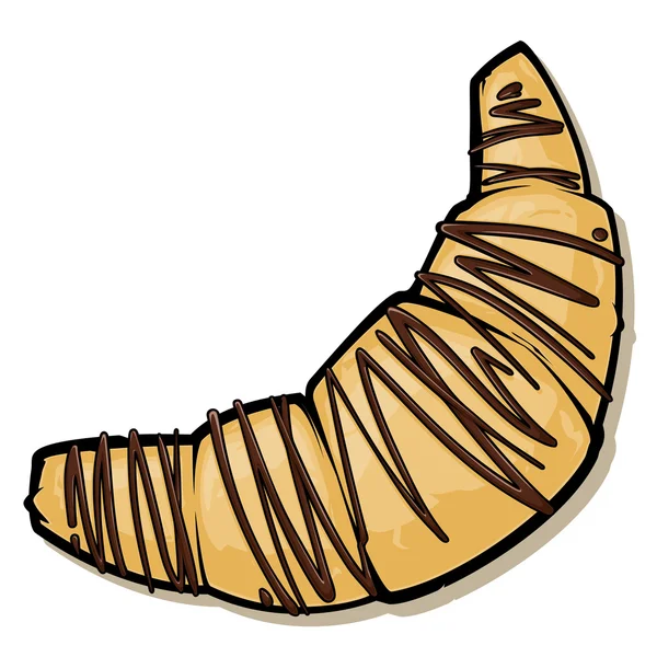 Croissant de bande dessinée. Illustration vectorielle . — Image vectorielle