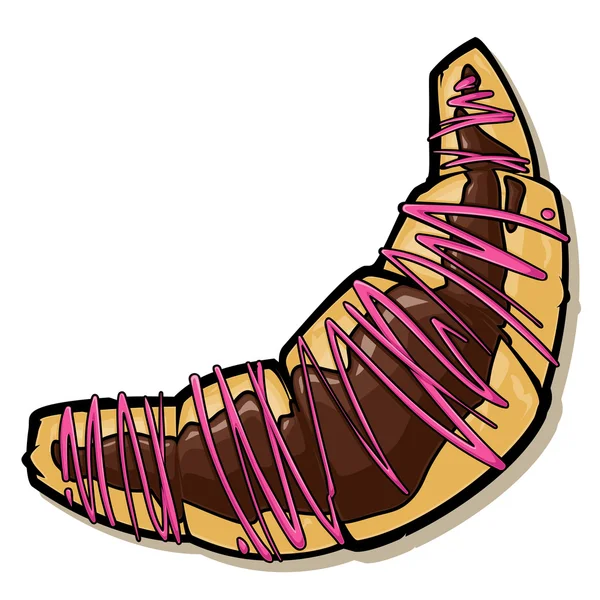 Cartoon croissant. vectorillustratie. — Stockvector