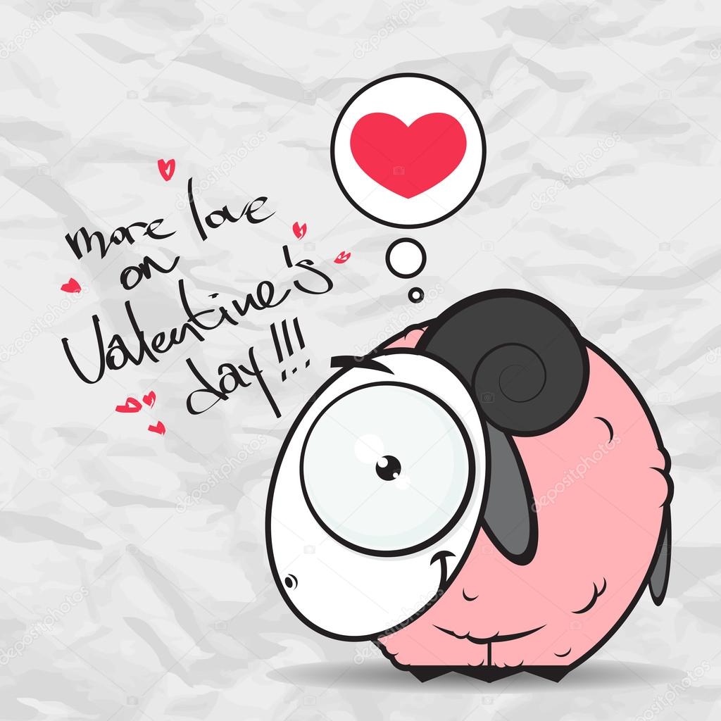 Valentine's day card with cute dog. Funny cartoon husky with heart shaped  balloon, inscription Be my Valentine. Vector illustration EPS8 Stock Vector  Image \u0026 Art - Alamy, image size:1024x1024