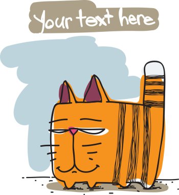 komik karikatür kedi. vektör