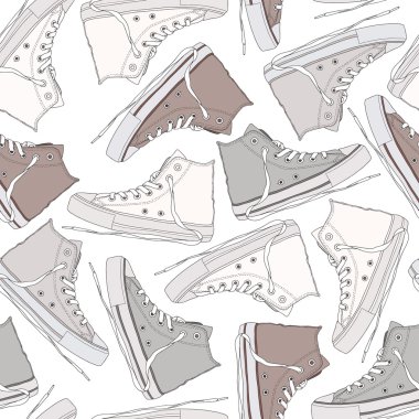 karikatür spor ayakkabı sorunsuz doku