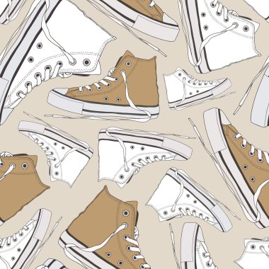 karikatür spor ayakkabı sorunsuz doku