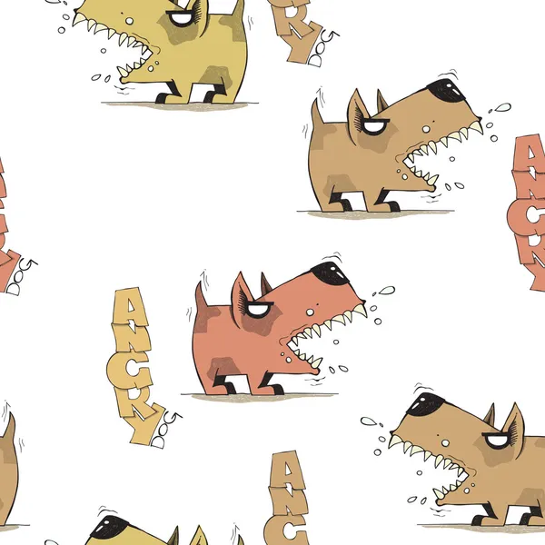 Смішна собачка безшовна текстура . — стоковий вектор