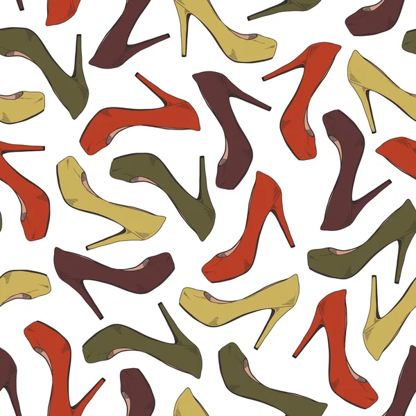 Zapatos textura sin costuras — Archivo Imágenes Vectoriales