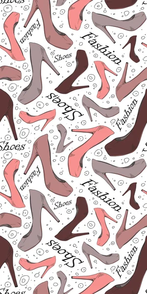 Schoenen naadloze textuur — Stockvector