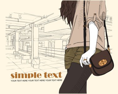 metroya istasyonunda kız moda