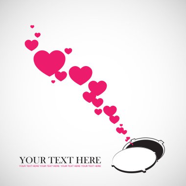 menhol ve kalpleri tasarlamak vektör çizim.