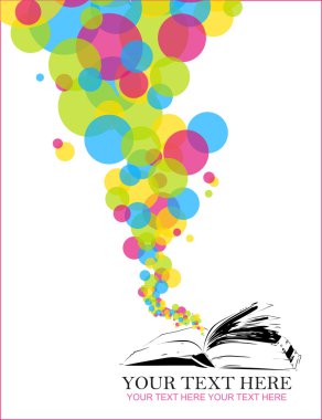 tasarlamak vektör çizim ile açık kitap ve balon